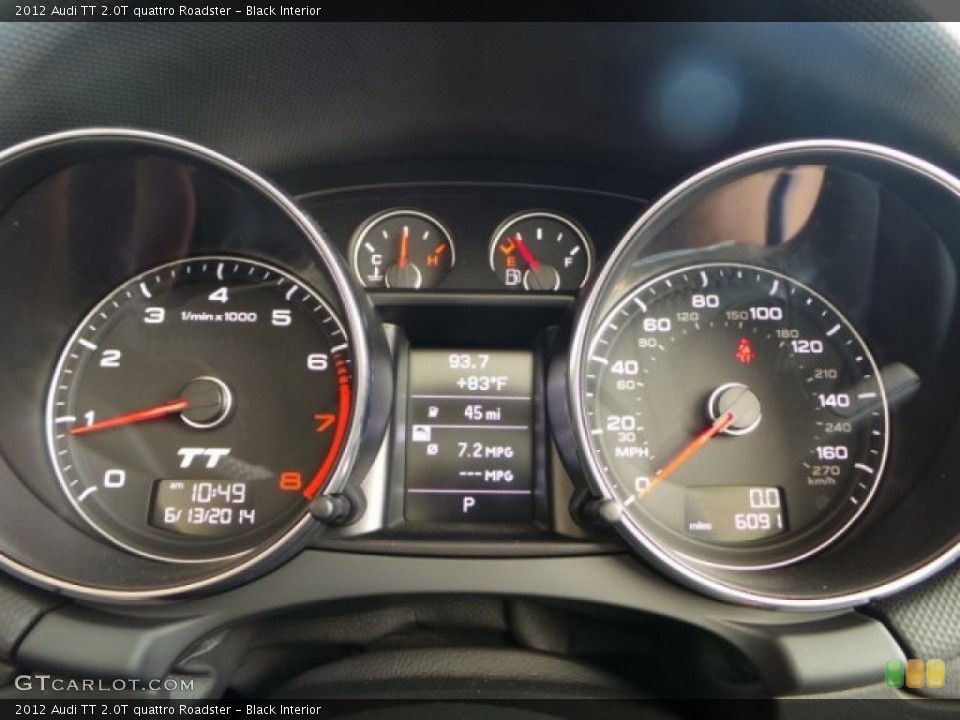 Black Interior Gauges for the 2012 Audi TT 2.0T quattro Roadster #94490895