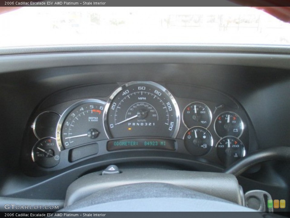 Shale Interior Gauges for the 2006 Cadillac Escalade ESV AWD Platinum #94494315