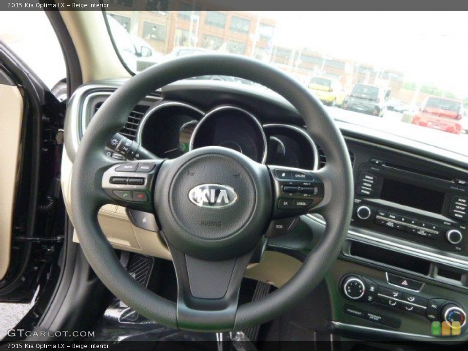 Beige Interior Steering Wheel for the 2015 Kia Optima LX #94497552