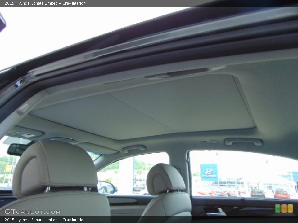 Gray Interior Sunroof for the 2015 Hyundai Sonata Limited #94499013