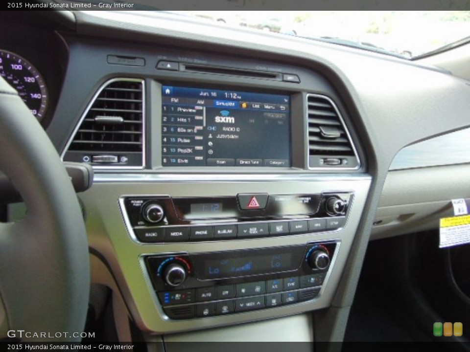 Gray Interior Controls for the 2015 Hyundai Sonata Limited #94499193