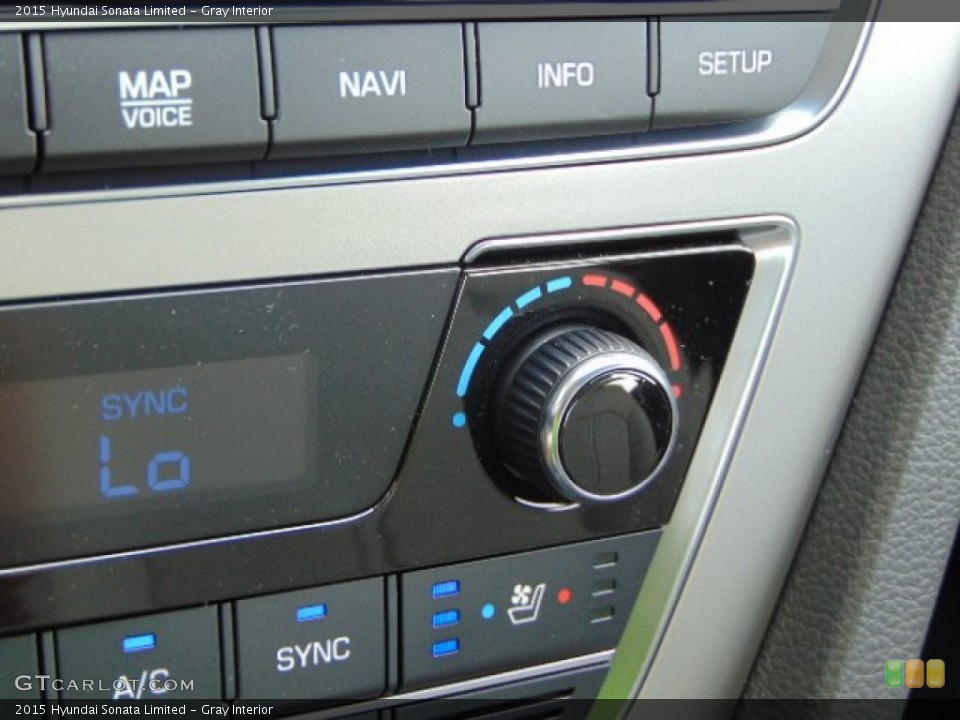 Gray Interior Controls for the 2015 Hyundai Sonata Limited #94499241