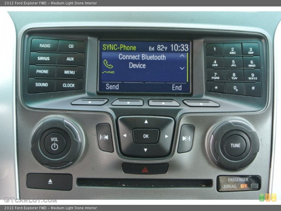 Medium Light Stone Interior Audio System for the 2013 Ford Explorer FWD #94500624