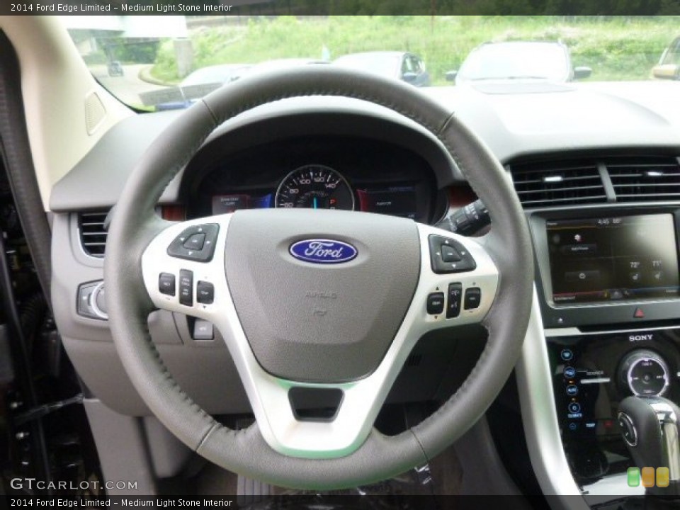 Medium Light Stone Interior Steering Wheel for the 2014 Ford Edge Limited #94502913