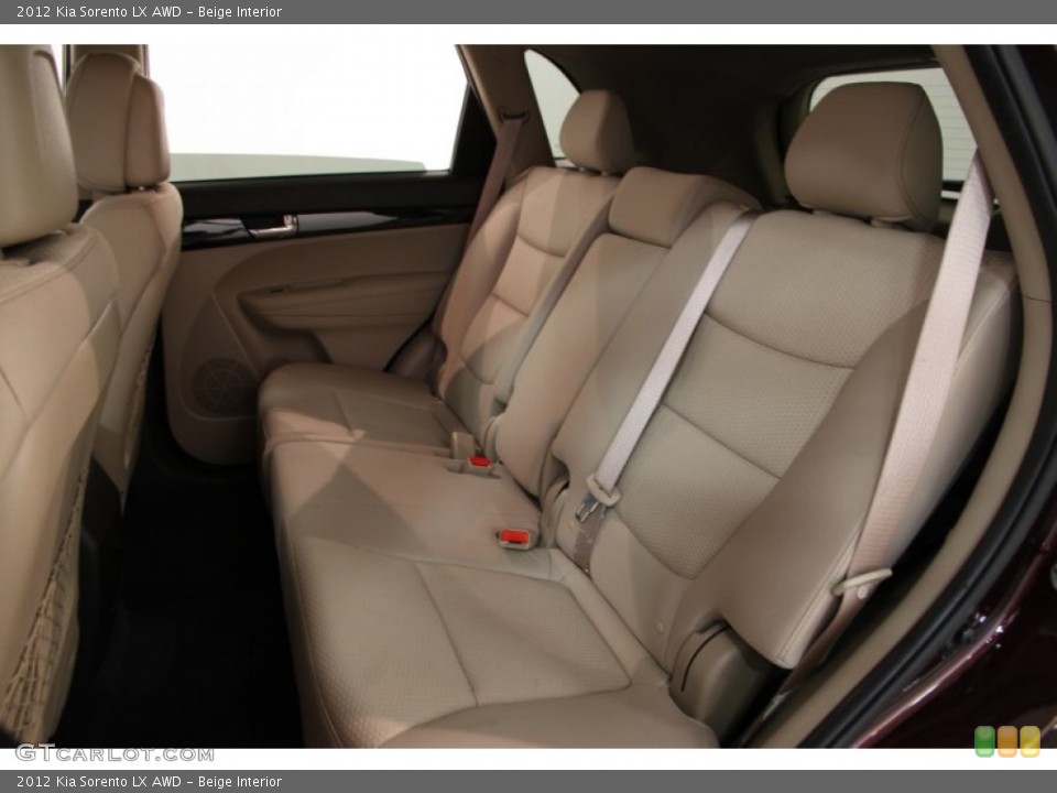 Beige Interior Rear Seat for the 2012 Kia Sorento LX AWD #94522350