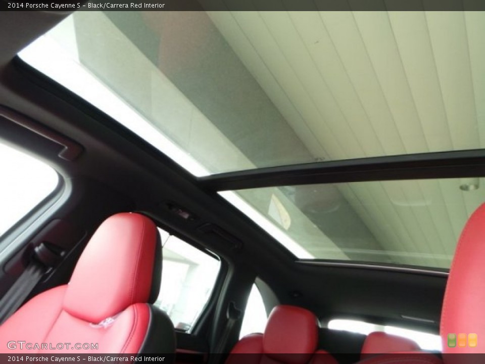 Black/Carrera Red Interior Sunroof for the 2014 Porsche Cayenne S #94522674