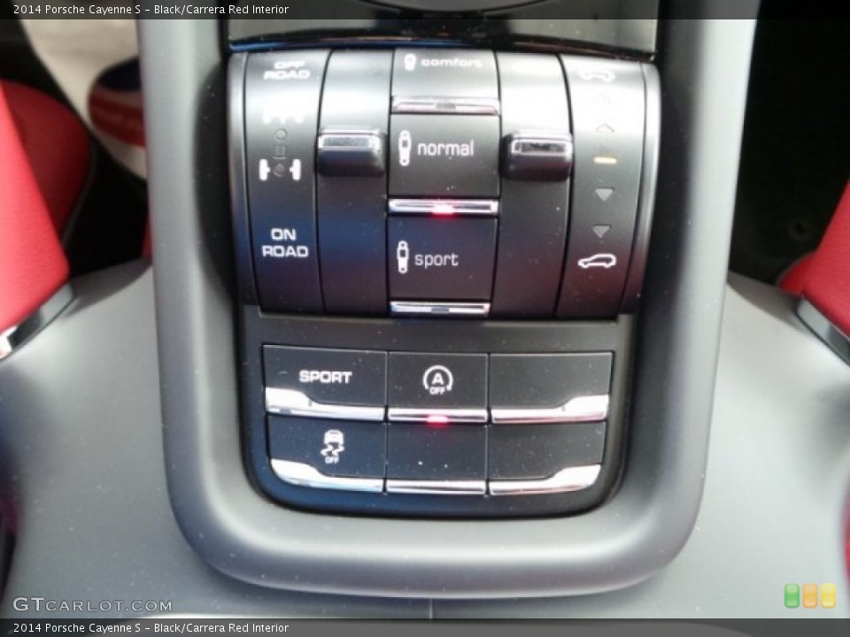 Black/Carrera Red Interior Controls for the 2014 Porsche Cayenne S #94522818