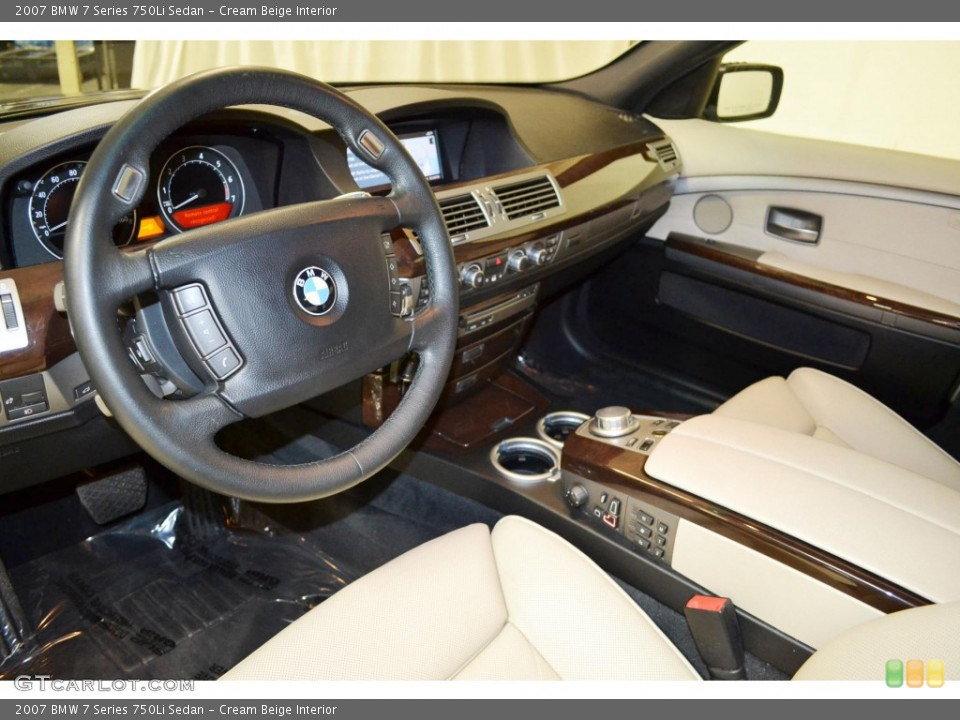 Cream Beige Interior Photo for the 2007 BMW 7 Series 750Li Sedan #94529100