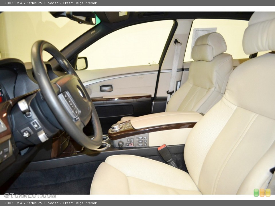 Cream Beige Interior Front Seat for the 2007 BMW 7 Series 750Li Sedan #94529148