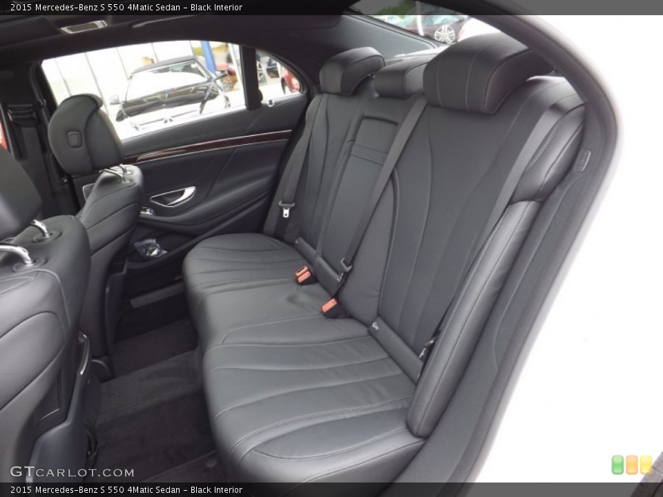 Black Interior Rear Seat for the 2015 Mercedes-Benz S 550 4Matic Sedan #94544874