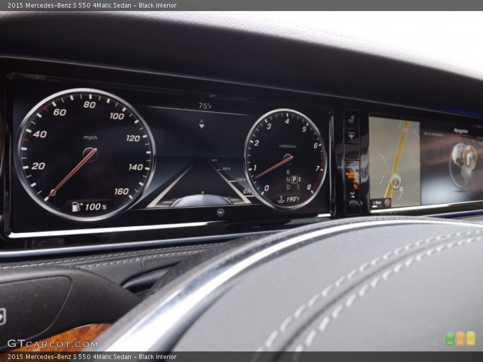 Black Interior Gauges for the 2015 Mercedes-Benz S 550 4Matic Sedan #94545044