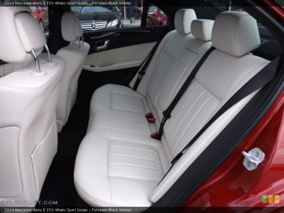 Porcelain/Black Interior Rear Seat for the 2014 Mercedes-Benz E 350 4Matic Sport Sedan #94545705