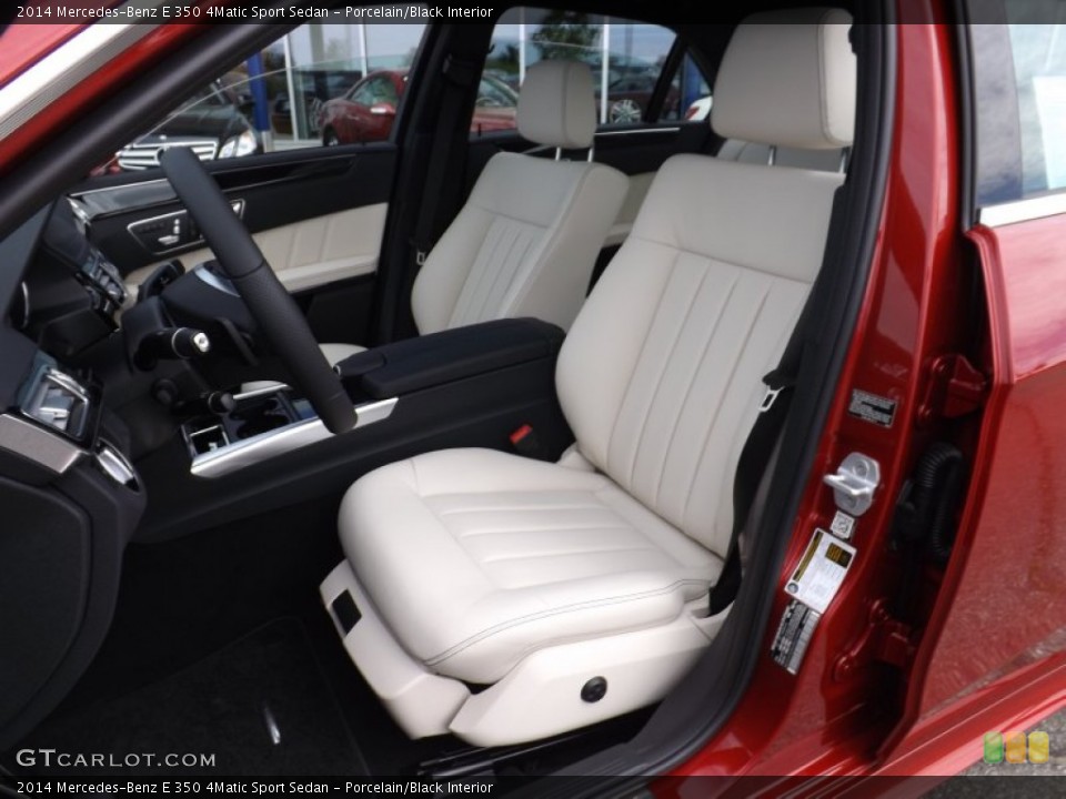 Porcelain/Black Interior Front Seat for the 2014 Mercedes-Benz E 350 4Matic Sport Sedan #94545897