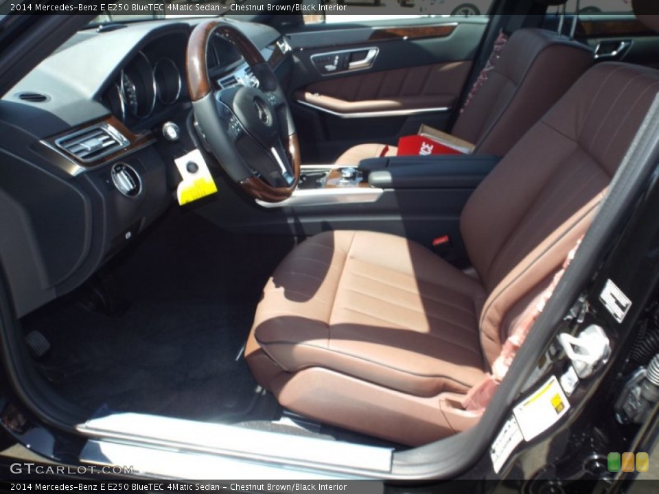 Chestnut Brown/Black Interior Front Seat for the 2014 Mercedes-Benz E E250 BlueTEC 4Matic Sedan #94557021