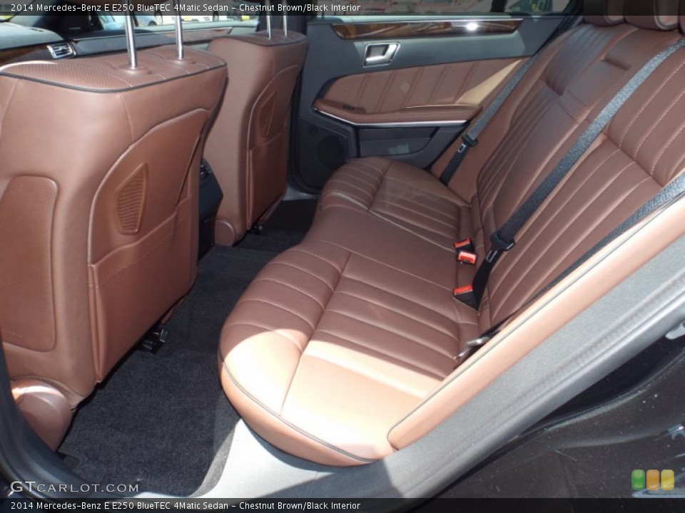 Chestnut Brown/Black Interior Rear Seat for the 2014 Mercedes-Benz E E250 BlueTEC 4Matic Sedan #94557049