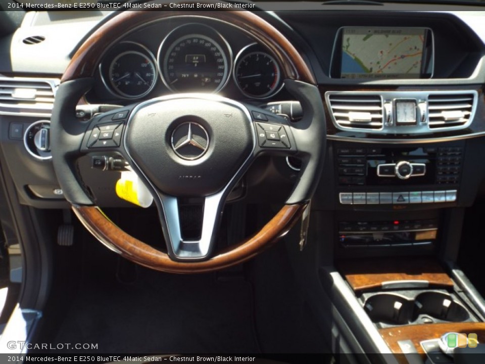Chestnut Brown/Black Interior Steering Wheel for the 2014 Mercedes-Benz E E250 BlueTEC 4Matic Sedan #94557067