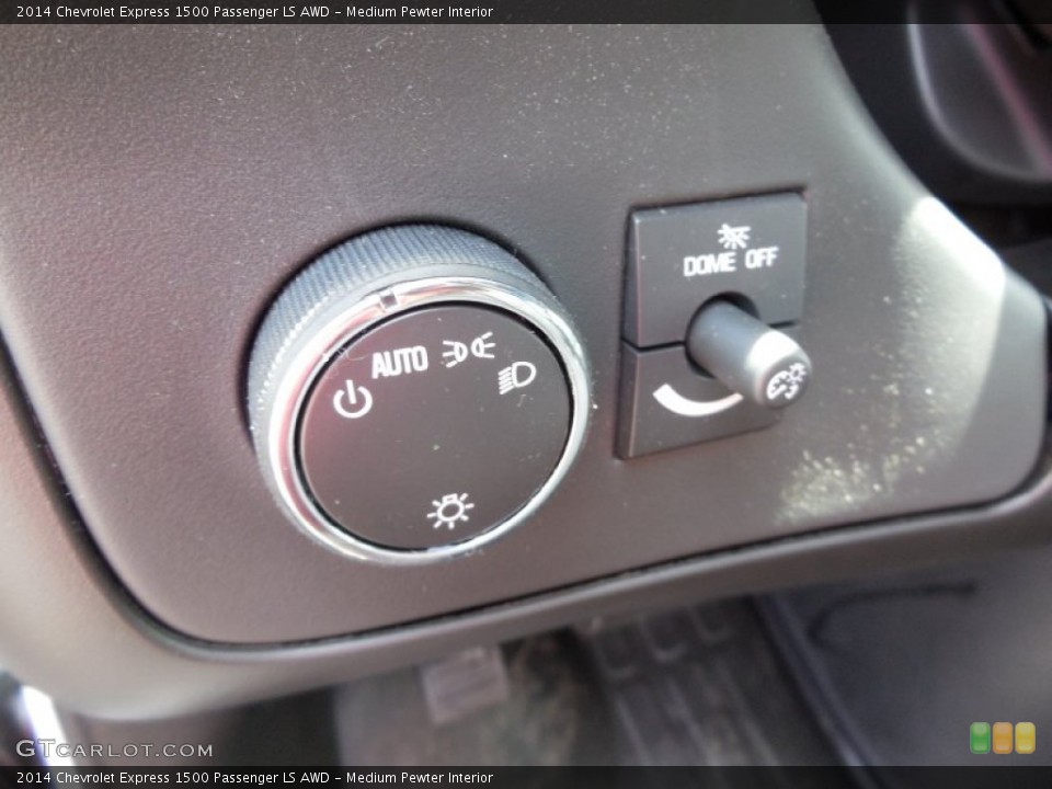 Medium Pewter Interior Controls for the 2014 Chevrolet Express 1500 Passenger LS AWD #94559599