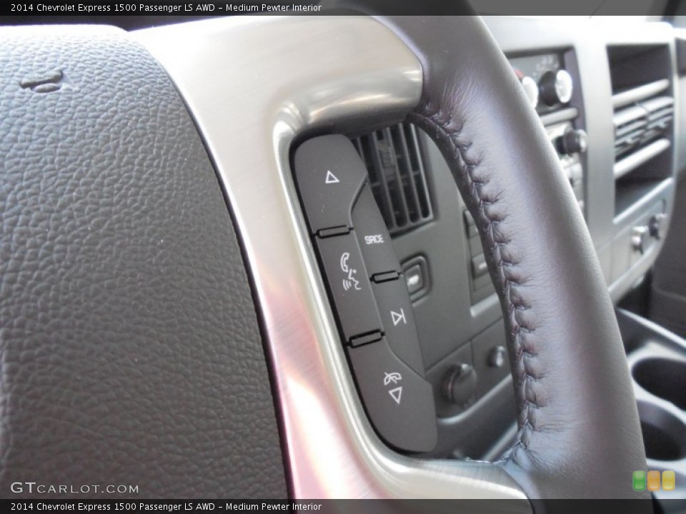 Medium Pewter Interior Controls for the 2014 Chevrolet Express 1500 Passenger LS AWD #94559644