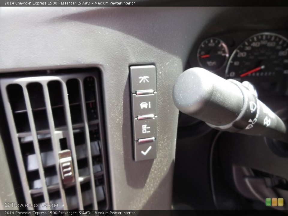 Medium Pewter Interior Controls for the 2014 Chevrolet Express 1500 Passenger LS AWD #94559692