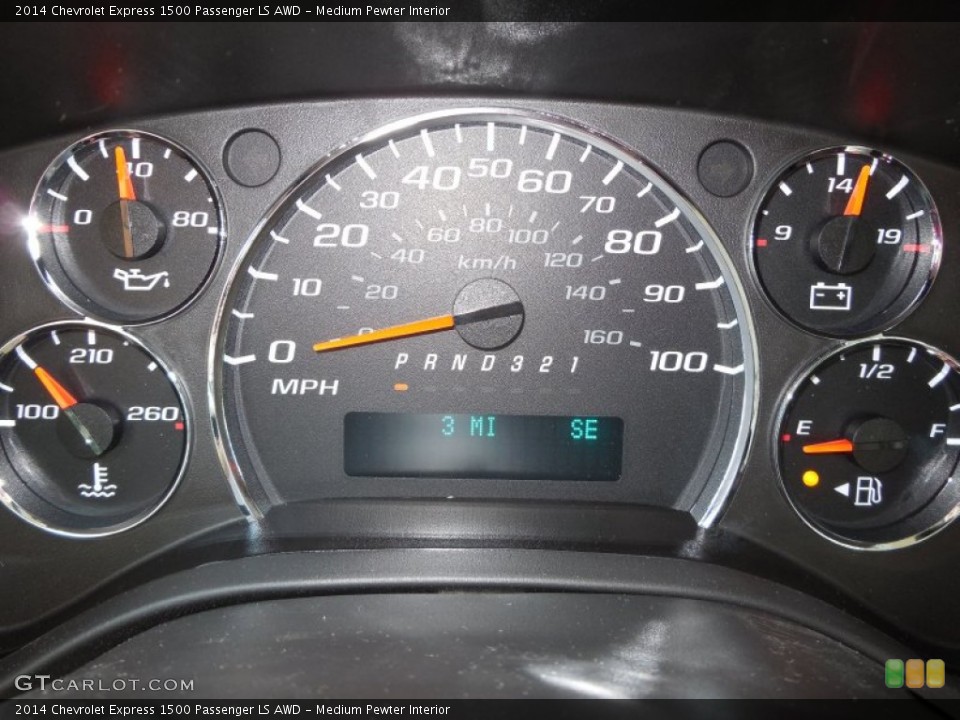 Medium Pewter Interior Gauges for the 2014 Chevrolet Express 1500 Passenger LS AWD #94559878