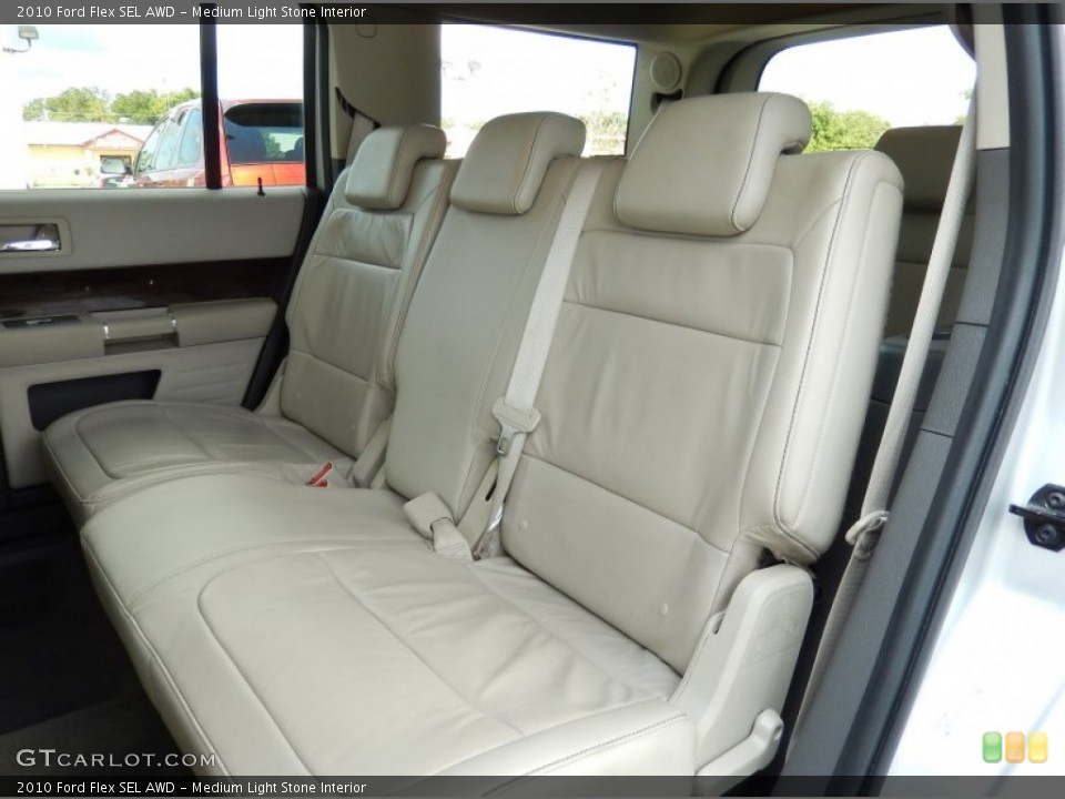 Medium Light Stone Interior Rear Seat for the 2010 Ford Flex SEL AWD #94571056