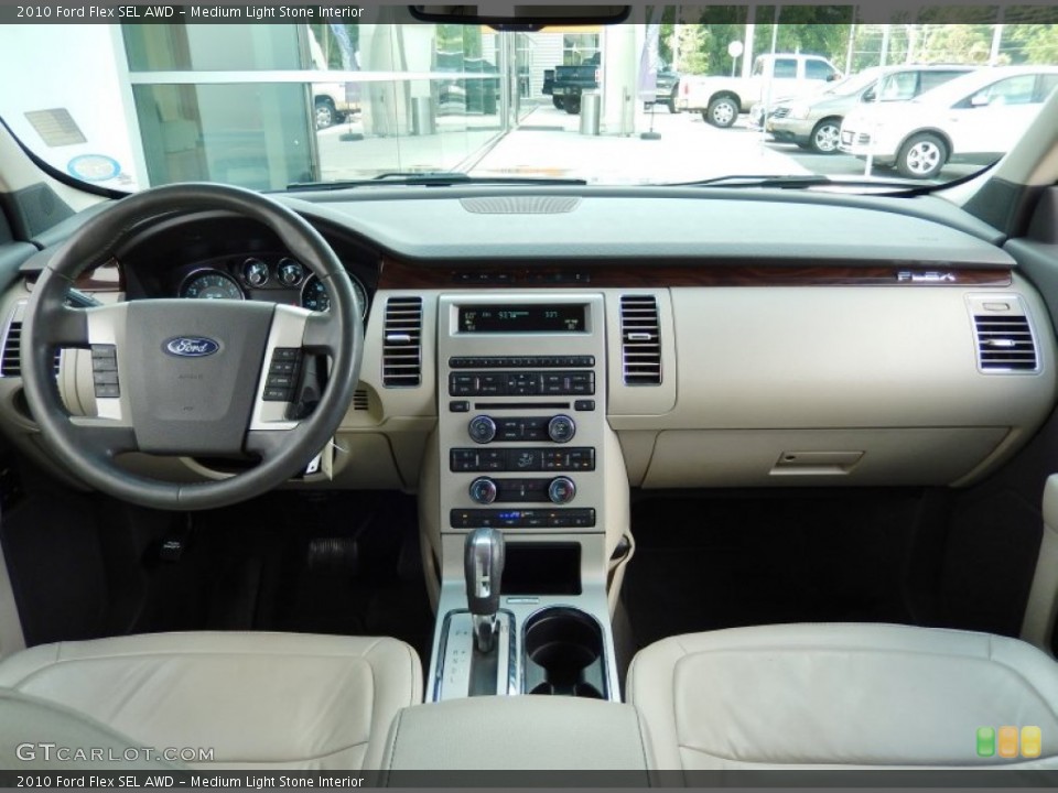 Medium Light Stone Interior Dashboard for the 2010 Ford Flex SEL AWD #94571149