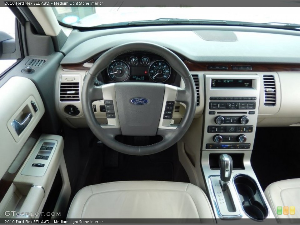 Medium Light Stone Interior Dashboard for the 2010 Ford Flex SEL AWD #94571173