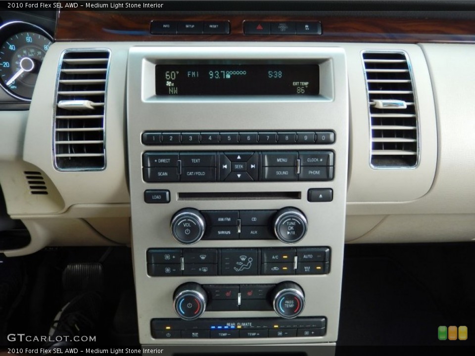 Medium Light Stone Interior Controls for the 2010 Ford Flex SEL AWD #94571227