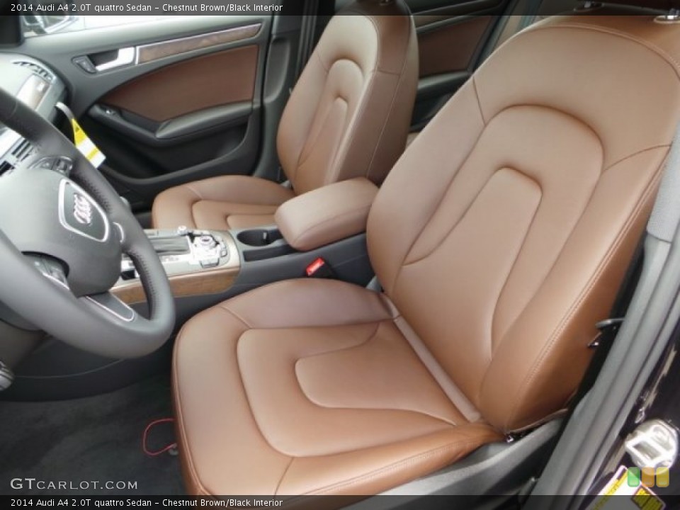 Chestnut Brown/Black 2014 Audi A4 Interiors