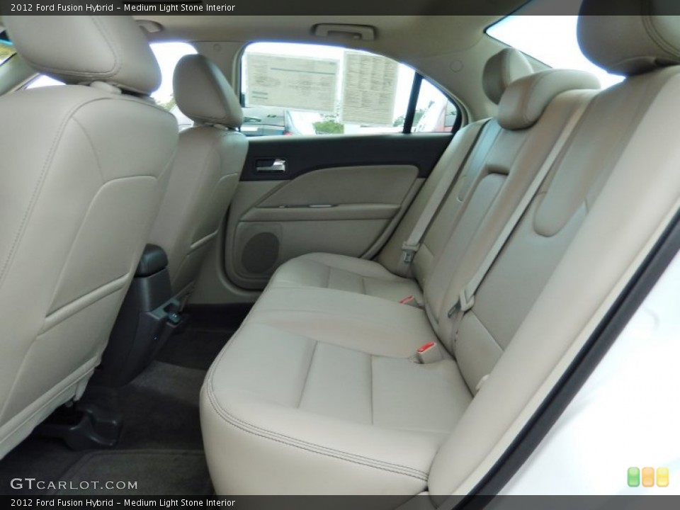 Medium Light Stone Interior Rear Seat for the 2012 Ford Fusion Hybrid #94577515