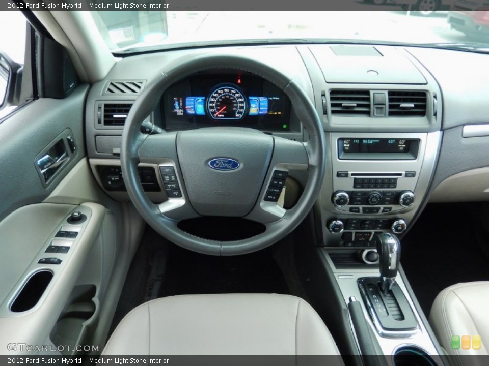 Medium Light Stone Interior Dashboard for the 2012 Ford Fusion Hybrid #94577656