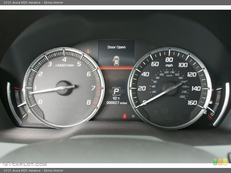 Ebony Interior Gauges for the 2015 Acura MDX Advance #94577668