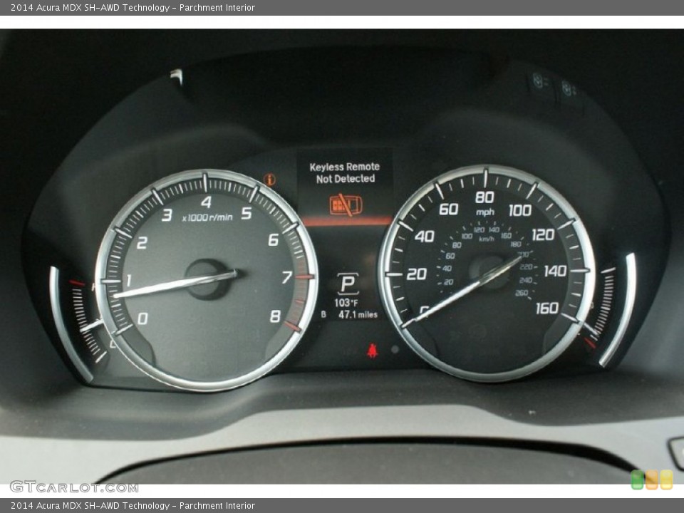 Parchment Interior Gauges for the 2014 Acura MDX SH-AWD Technology #94579372