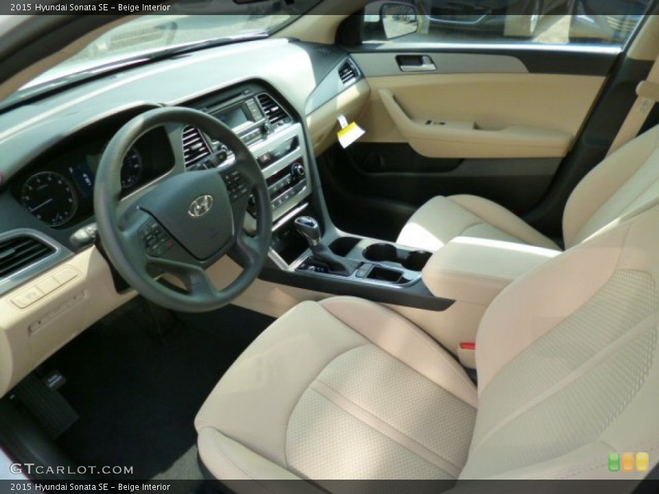 Beige 2015 Hyundai Sonata Interiors