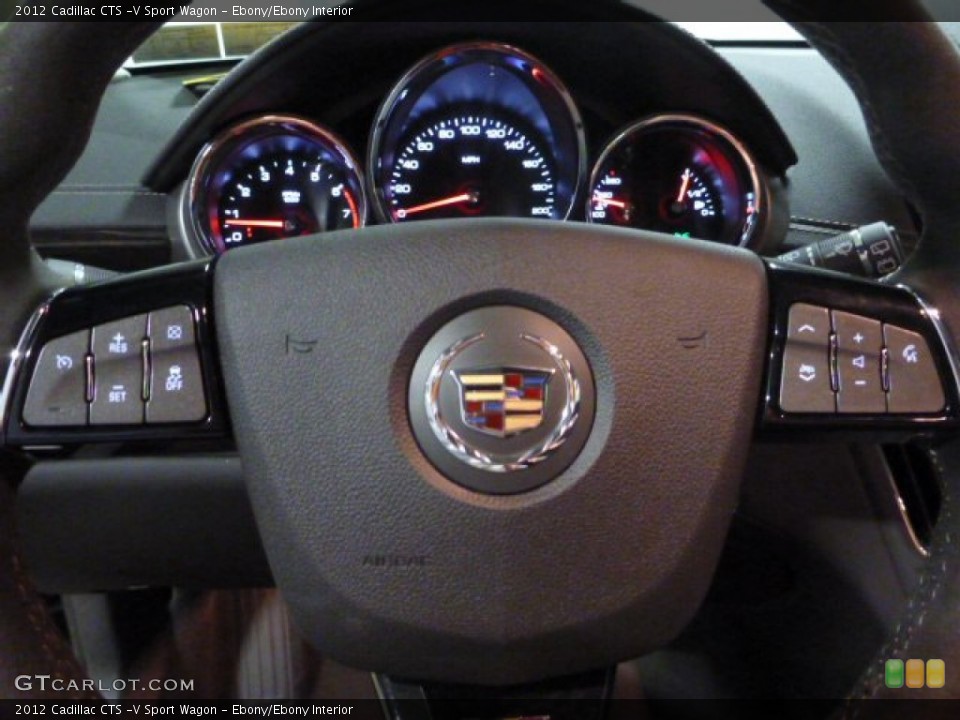 Ebony/Ebony Interior Controls for the 2012 Cadillac CTS -V Sport Wagon #94581712
