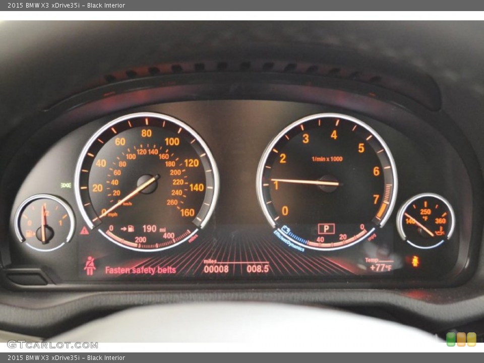 Black Interior Gauges for the 2015 BMW X3 xDrive35i #94584520