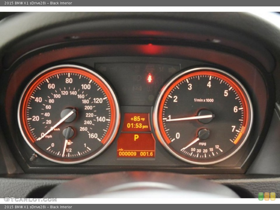 Black Interior Gauges for the 2015 BMW X1 sDrive28i #94595611