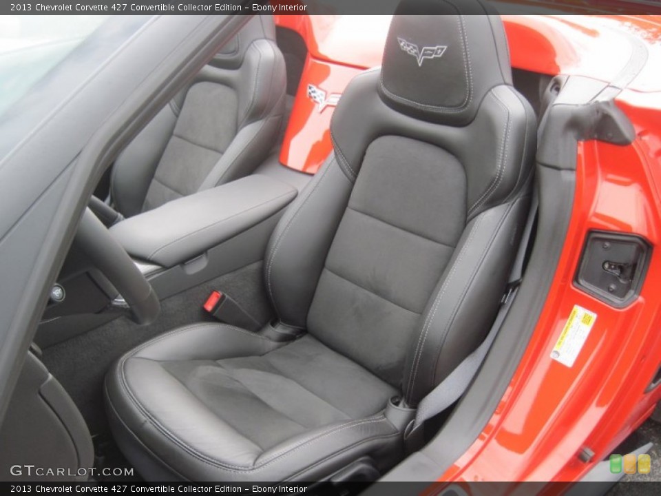 Ebony Interior Front Seat for the 2013 Chevrolet Corvette 427 Convertible Collector Edition #94597084