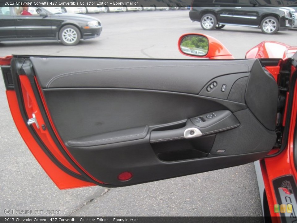 Ebony Interior Door Panel for the 2013 Chevrolet Corvette 427 Convertible Collector Edition #94597132