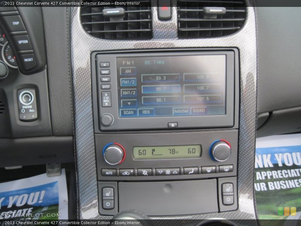 Ebony Interior Controls for the 2013 Chevrolet Corvette 427 Convertible Collector Edition #94597273
