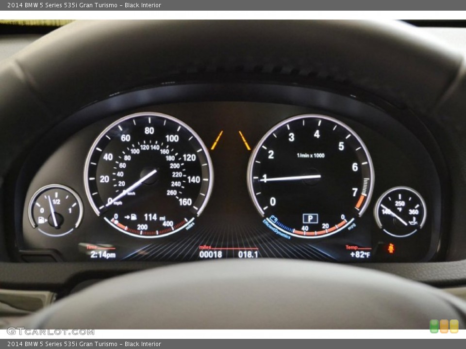 Black Interior Gauges for the 2014 BMW 5 Series 535i Gran Turismo #94597657