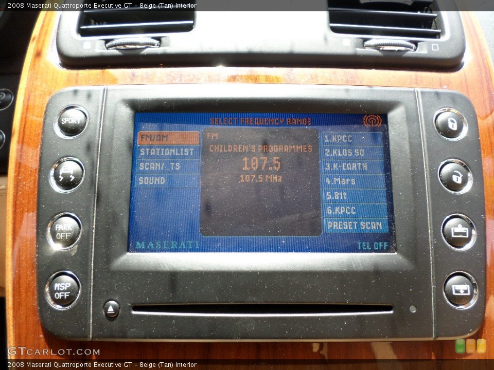 Beige (Tan) Interior Controls for the 2008 Maserati Quattroporte Executive GT #94598449