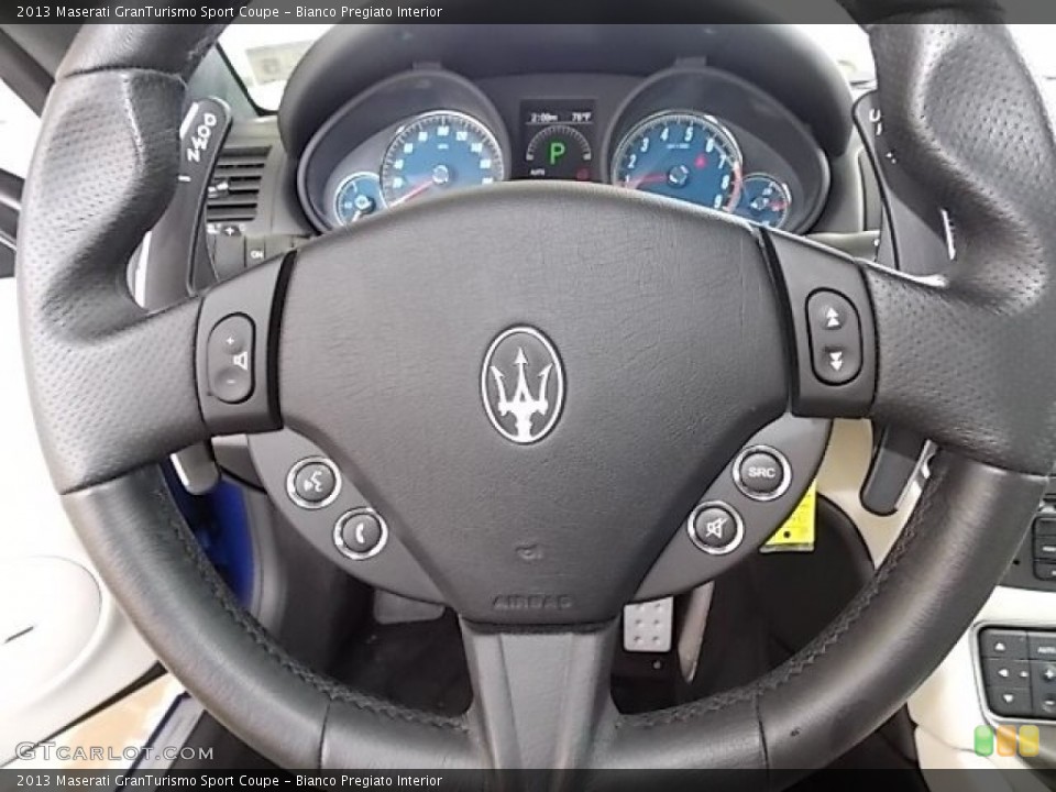 Bianco Pregiato Interior Steering Wheel for the 2013 Maserati GranTurismo Sport Coupe #94602772