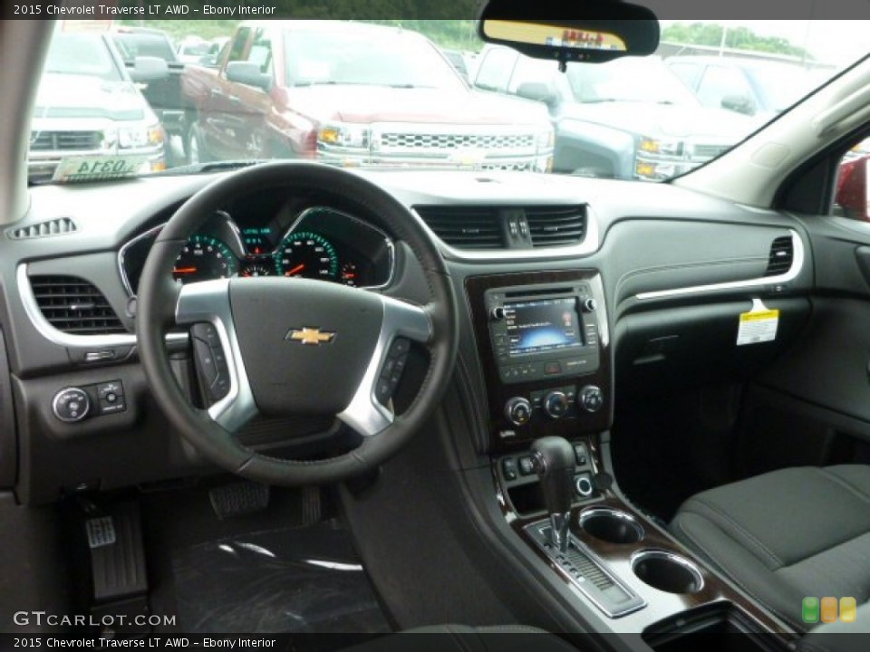 Ebony Interior Dashboard for the 2015 Chevrolet Traverse LT AWD #94641354
