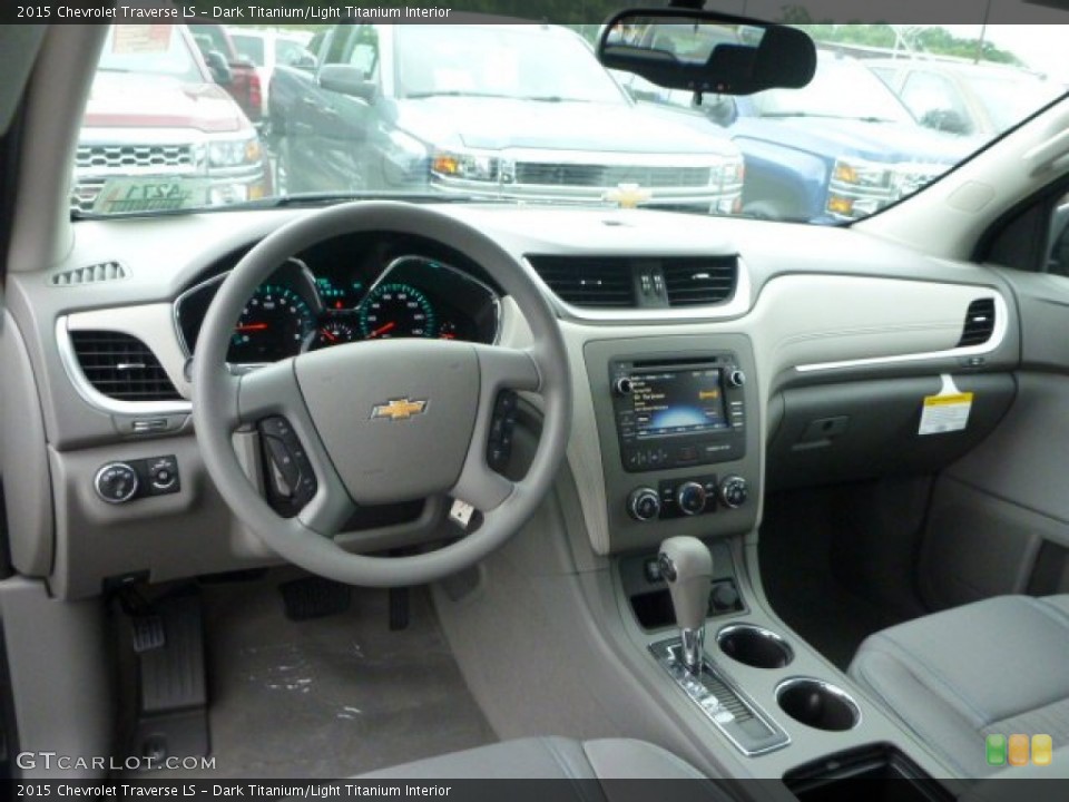 Dark Titanium/Light Titanium Interior Dashboard for the 2015 Chevrolet Traverse LS #94641815