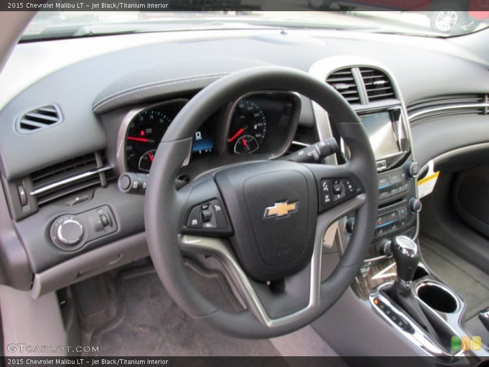 Jet Black/Titanium Interior Steering Wheel for the 2015 Chevrolet Malibu LT #94641857
