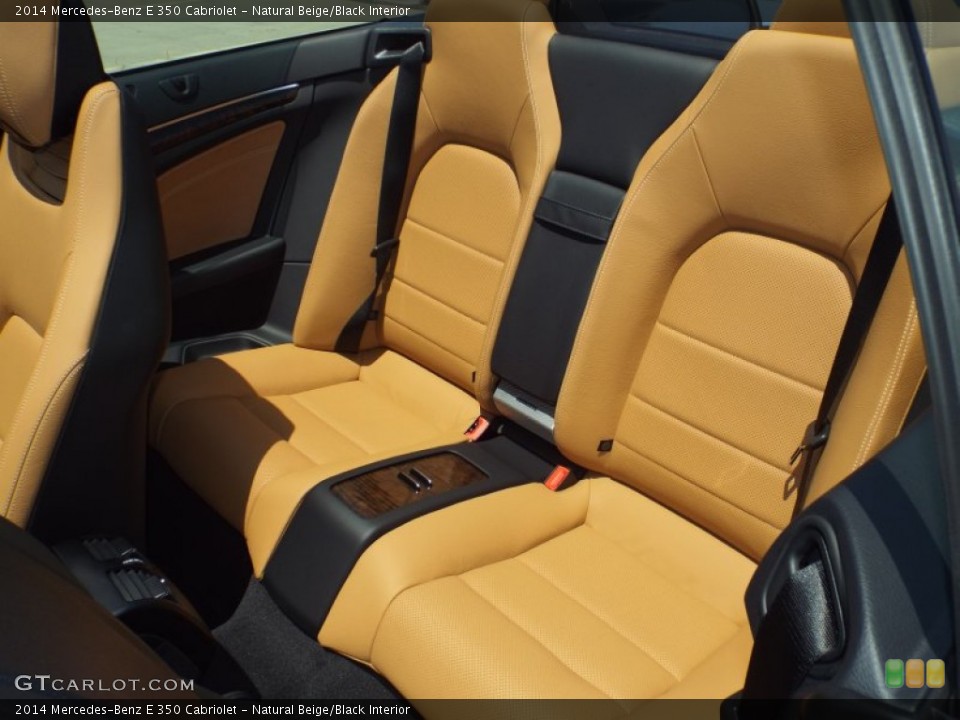 Natural Beige/Black Interior Rear Seat for the 2014 Mercedes-Benz E 350 Cabriolet #94642482