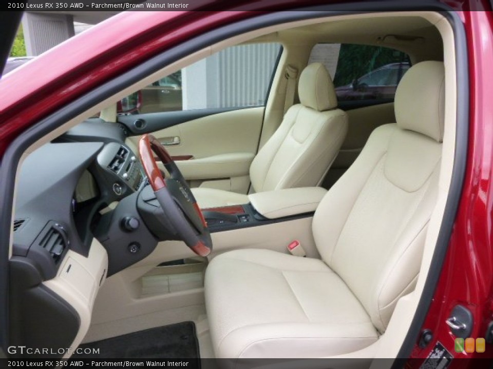 Parchment/Brown Walnut Interior Photo for the 2010 Lexus RX 350 AWD #94645331