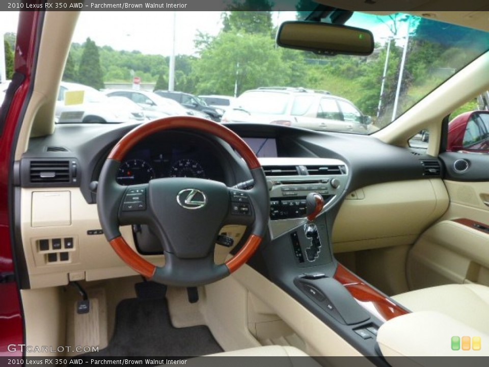 Parchment/Brown Walnut Interior Prime Interior for the 2010 Lexus RX 350 AWD #94645373