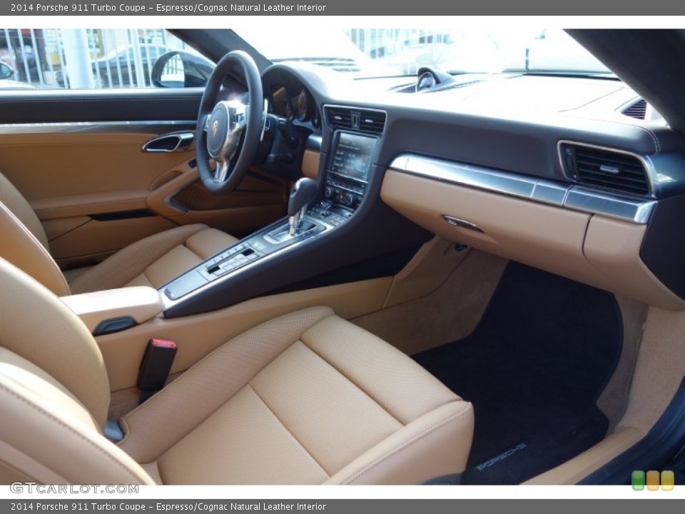 Espresso/Cognac Natural Leather Interior Dashboard for the 2014 Porsche 911 Turbo Coupe #94651196